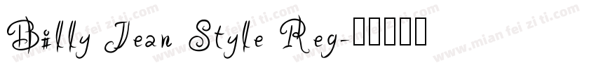 Billy Jean Style Reg字体转换